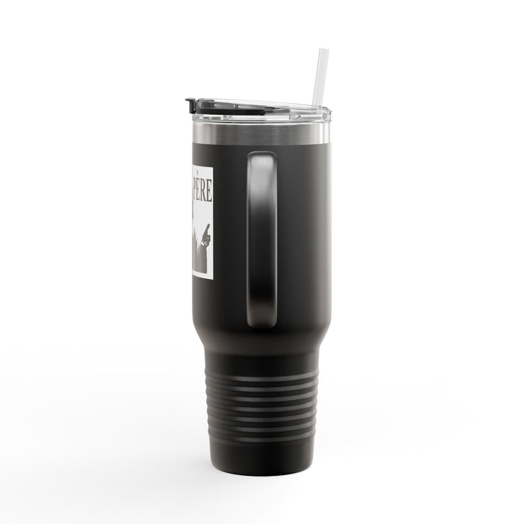 40oz Insulated Travel Mug - Abba Père Christian Graphic, Elegant Design