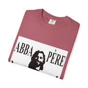 Unisex Garment-Dyed T-shirt with Abba Père Atom Inspired Graphic