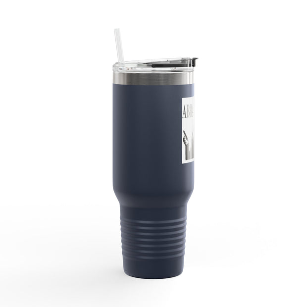 40oz Insulated Travel Mug - Abba Père Christian Graphic, Elegant Design
