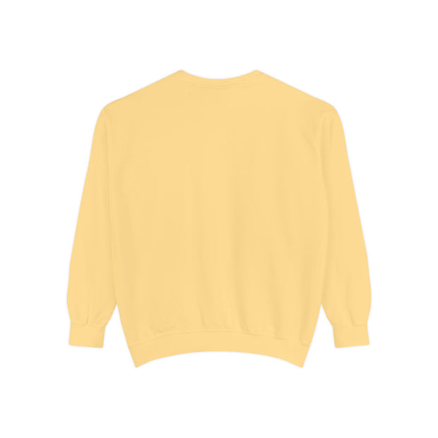 Retro Garment-Dyed Sweatshirt with 'Abba Père' Design