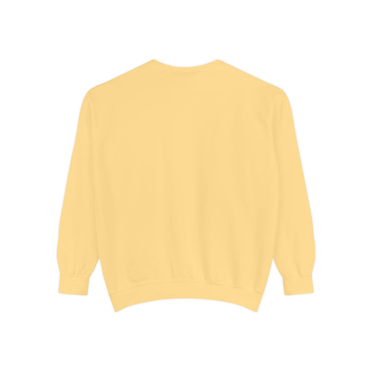 Retro Garment-Dyed Sweatshirt with 'Abba Père' Design