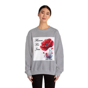 Cozy Faith-Inspired Floral Sweatshirt