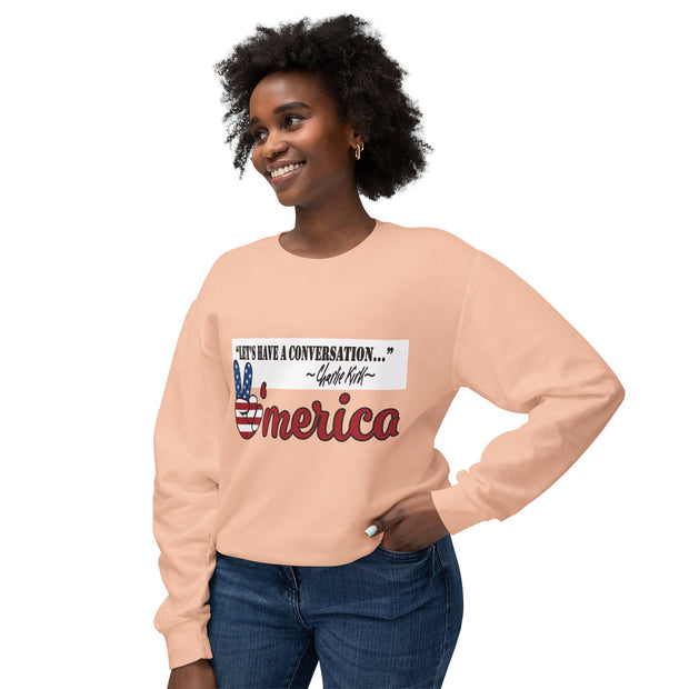 Charlie Kirk-Lightweight unisex Crewneck Sweatshirt