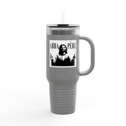 40oz Insulated Travel Mug - Abba Père Christian Graphic, Elegant Design
