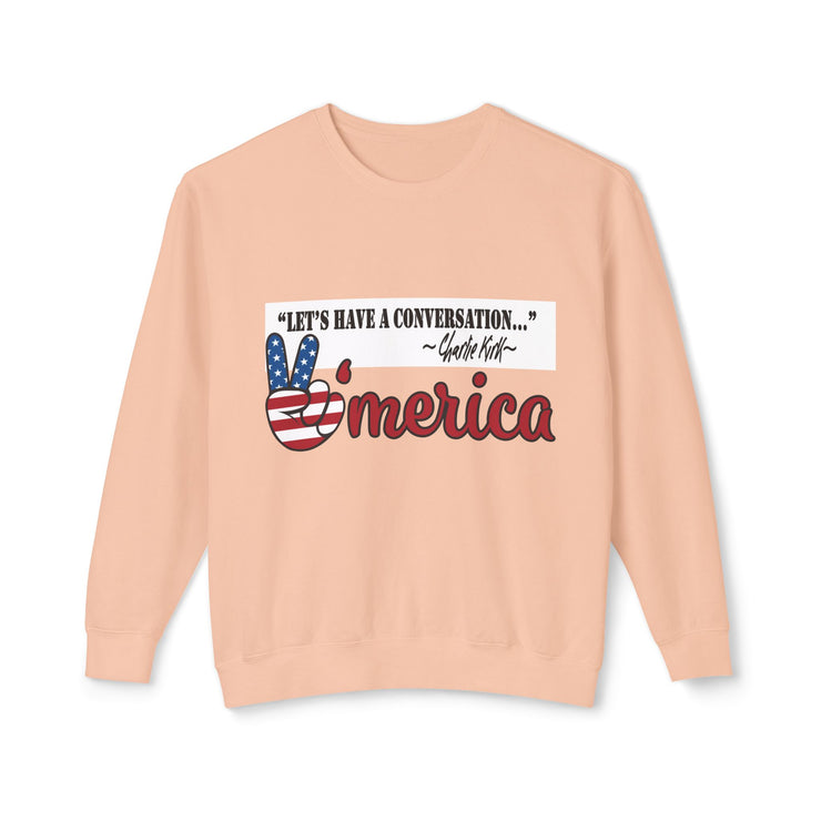Charlie Kirk-Lightweight unisex Crewneck Sweatshirt
