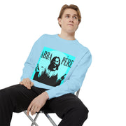 Retro Garment-Dyed Sweatshirt with 'Abba Père' Design