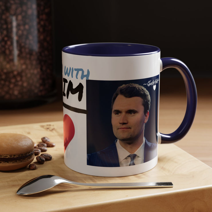Charlie Kirk* Accent Coffee Mug with I'm With Him Design