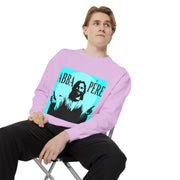 Retro Garment-Dyed Sweatshirt with 'Abba Père' Design