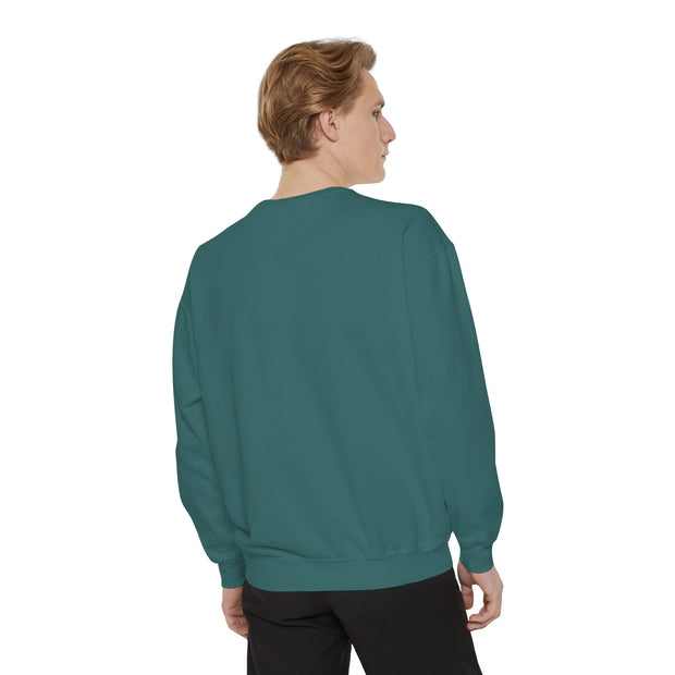 Retro Garment-Dyed Sweatshirt with 'Abba Père' Design