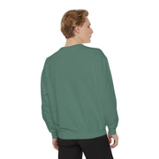 Retro Garment-Dyed Sweatshirt with 'Abba Père' Design