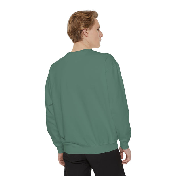 Retro Garment-Dyed Sweatshirt with 'Abba Père' Design