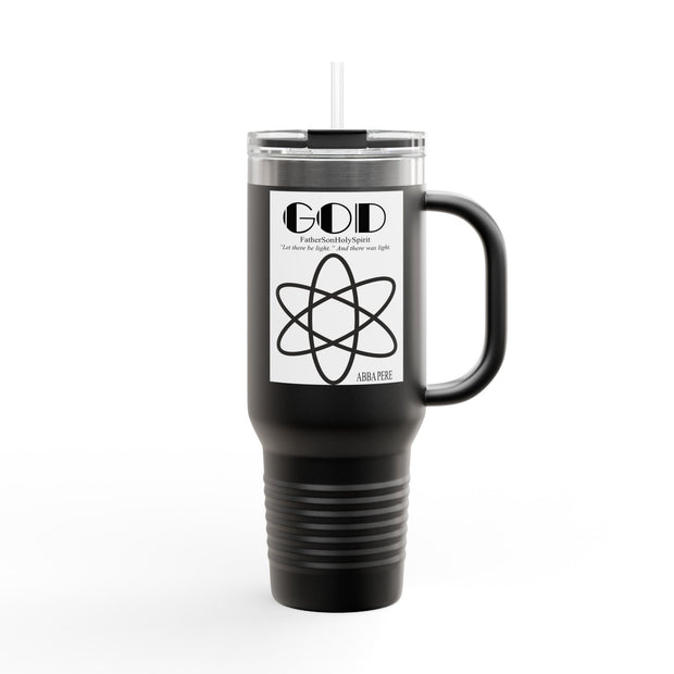 Travel Mug Atom Inspired Abba Père Graphic 40oz Right hand