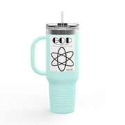 Travel Mug - Lefties, Atom Inspired Graphic, Christian, Abba Père