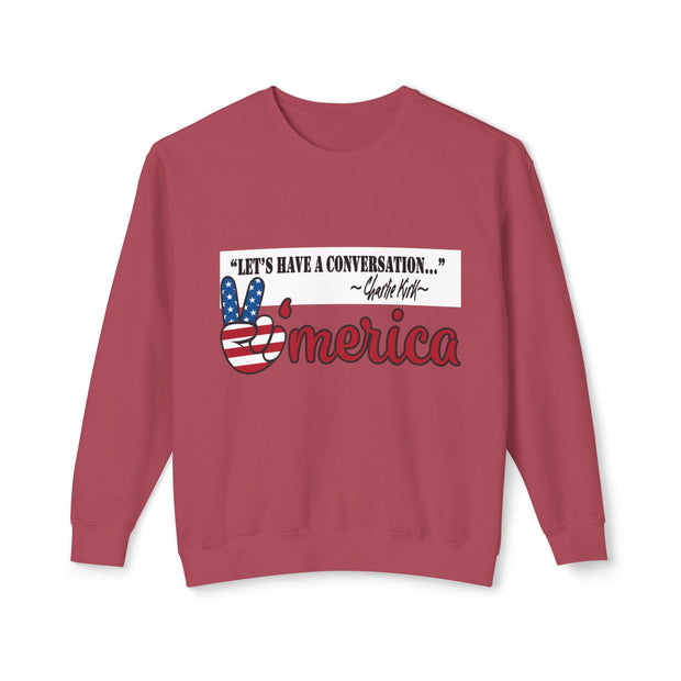 Charlie Kirk-Lightweight unisex Crewneck Sweatshirt
