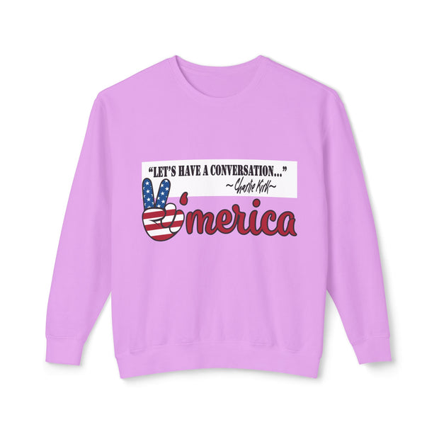 Charlie Kirk-Lightweight unisex Crewneck Sweatshirt