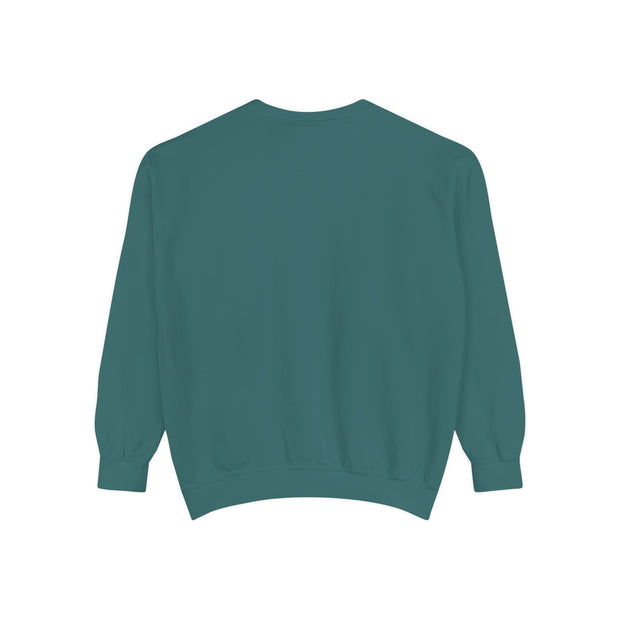 Retro Garment-Dyed Sweatshirt with 'Abba Père' Design