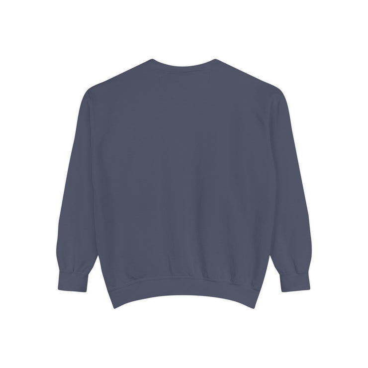Retro Garment-Dyed Sweatshirt with 'Abba Père' Design