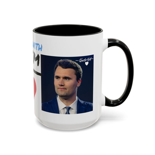 Charlie Kirk* Accent Coffee Mug with I'm With Him Design