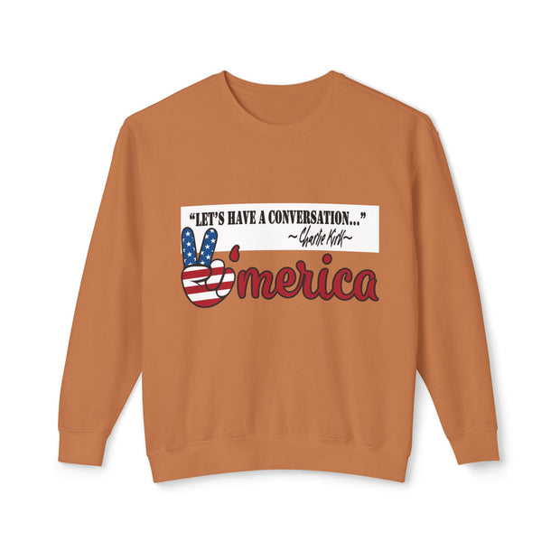Charlie Kirk-Lightweight unisex Crewneck Sweatshirt