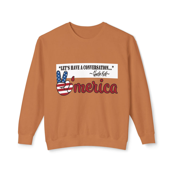 Charlie Kirk-Lightweight unisex Crewneck Sweatshirt