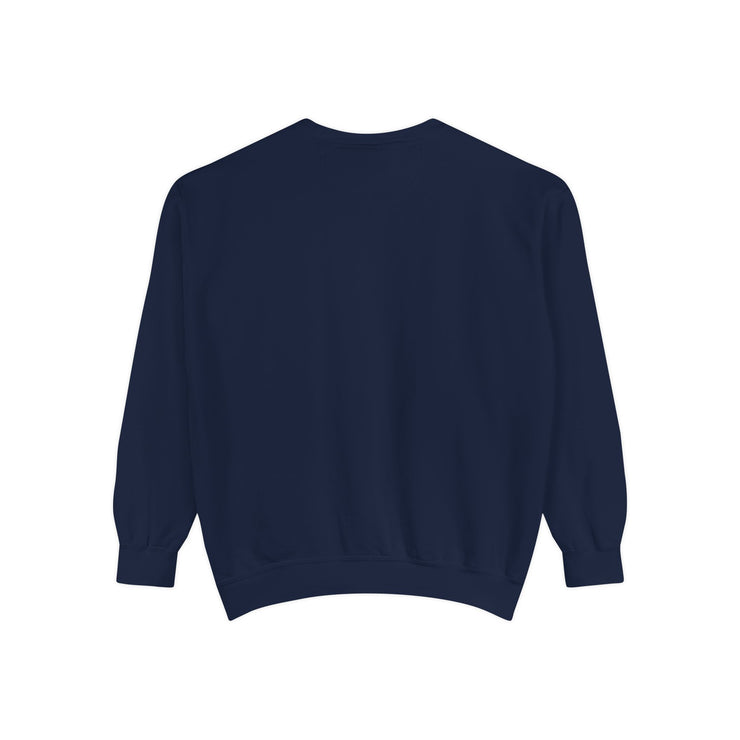 Retro Garment-Dyed Sweatshirt with 'Abba Père' Design