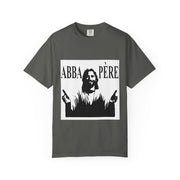 Unisex Garment-Dyed T-shirt with Abba Père Atom Inspired Graphic
