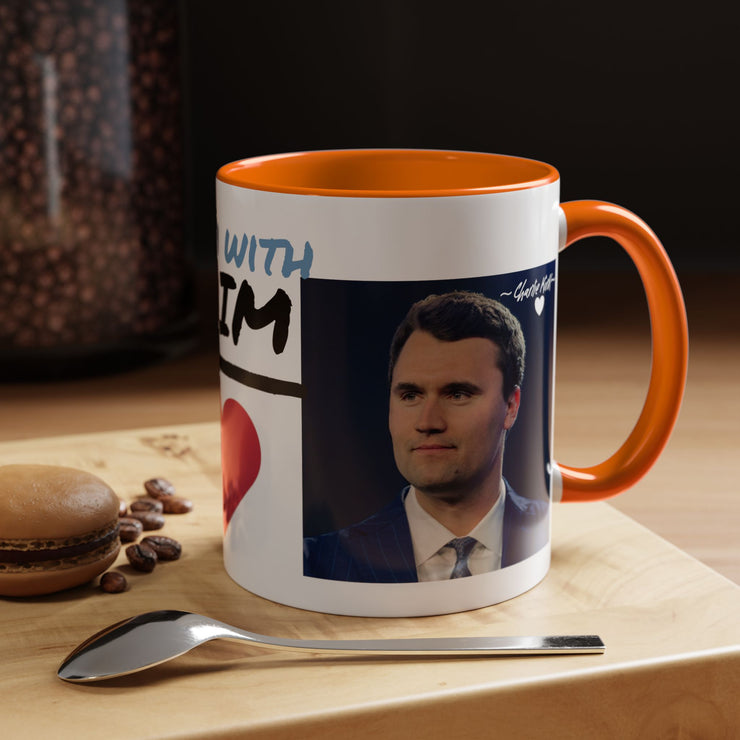 Charlie Kirk* Accent Coffee Mug with I'm With Him Design