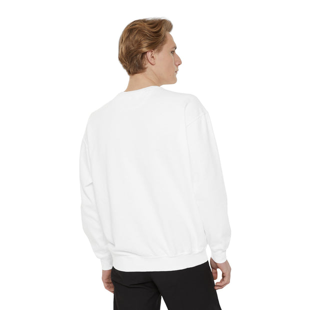 Retro Garment-Dyed Sweatshirt with 'Abba Père' Design