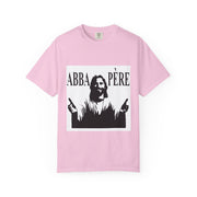 Unisex Garment-Dyed T-shirt with Abba Père Atom Inspired Graphic