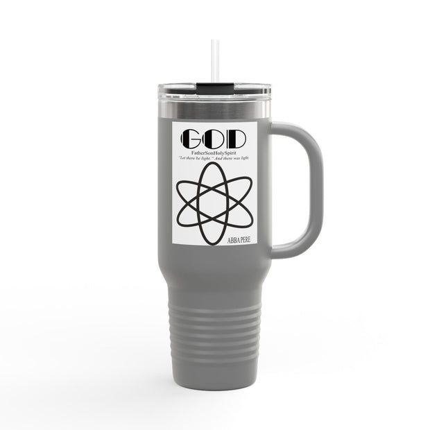 Travel Mug Atom Inspired Abba Père Graphic 40oz Right hand