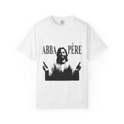 Unisex Garment-Dyed T-shirt with Abba Père Atom Inspired Graphic