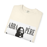 Unisex Garment-Dyed T-shirt with Abba Père Atom Inspired Graphic