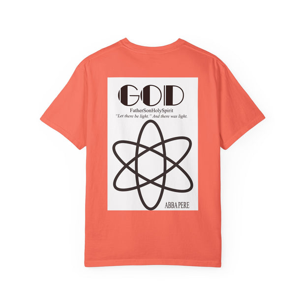 Unisex Garment-Dyed T-shirt with Abba Père Atom Inspired Graphic