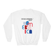 Charlie Kirk- Let's have a conversation-Youth Crewneck Sweatshirt