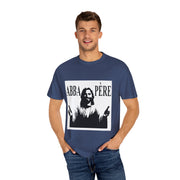 Unisex Garment-Dyed T-shirt with Abba Père Atom Inspired Graphic