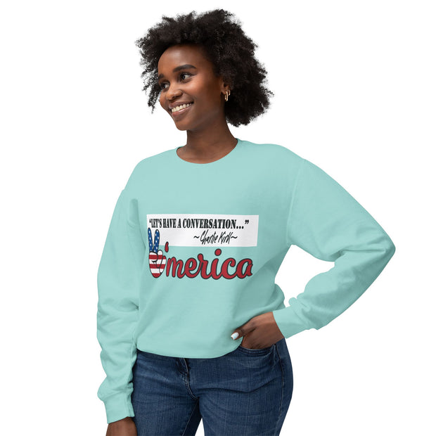Charlie Kirk-Lightweight unisex Crewneck Sweatshirt