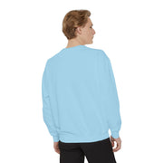 Retro Garment-Dyed Sweatshirt with 'Abba Père' Design