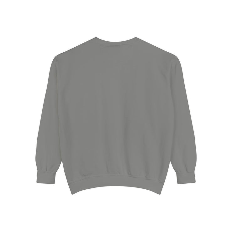 Retro Garment-Dyed Sweatshirt with 'Abba Père' Design