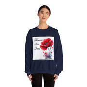Cozy Faith-Inspired Floral Sweatshirt