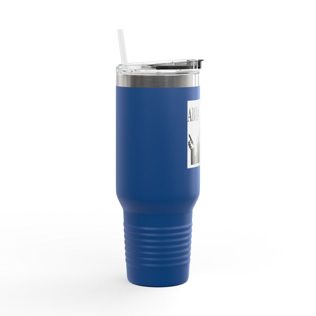 40oz Insulated Travel Mug - Abba Père Christian Graphic, Elegant Design