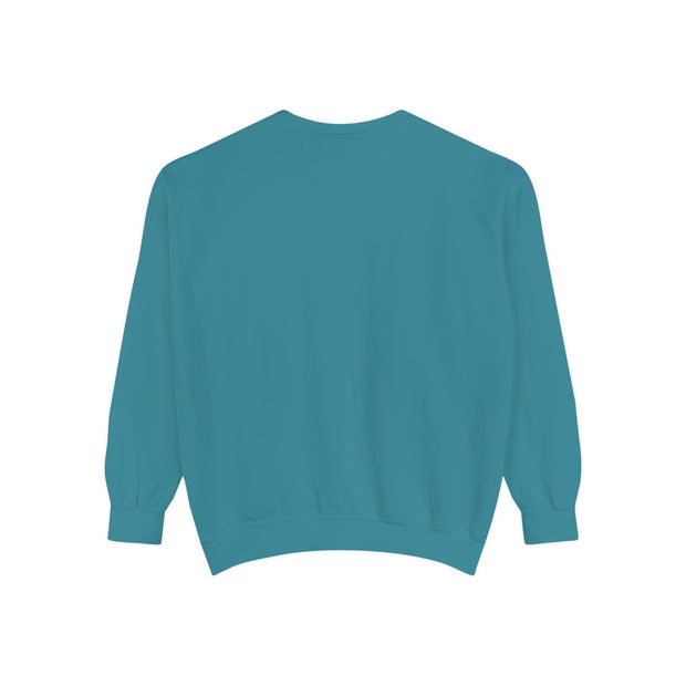 Retro Garment-Dyed Sweatshirt with 'Abba Père' Design