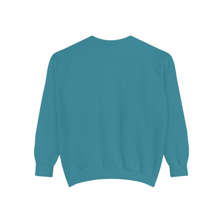 Retro Garment-Dyed Sweatshirt with 'Abba Père' Design