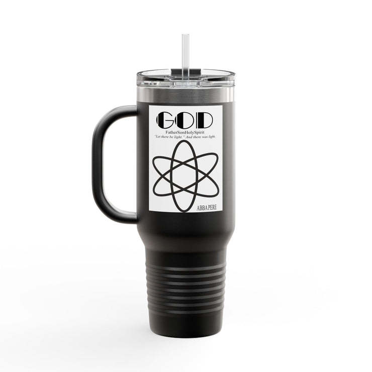 Travel Mug - Lefties, Atom Inspired Graphic, Christian, Abba Père
