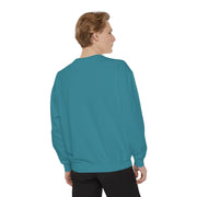 Retro Garment-Dyed Sweatshirt with 'Abba Père' Design