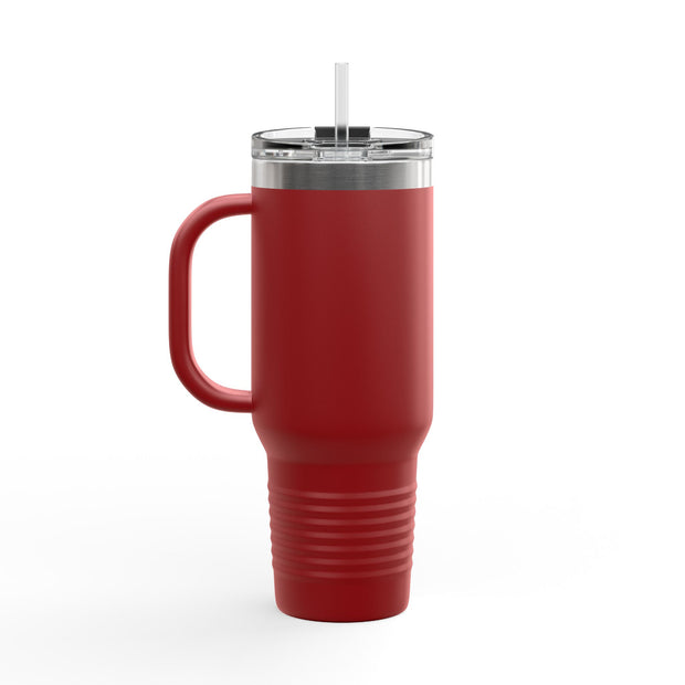 40oz Insulated Travel Mug - Abba Père Christian Graphic, Elegant Design