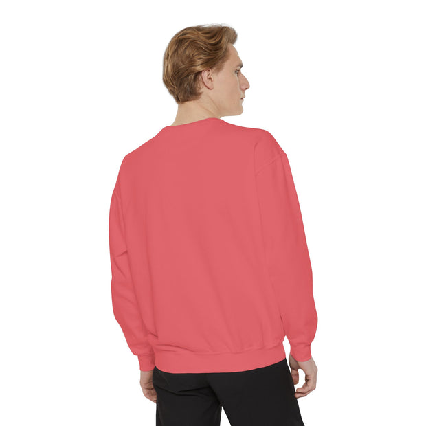 Retro Garment-Dyed Sweatshirt with 'Abba Père' Design