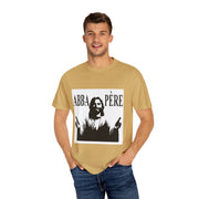 Unisex Garment-Dyed T-shirt with Abba Père Atom Inspired Graphic