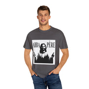 Unisex Garment-Dyed T-shirt with Abba Père Atom Inspired Graphic
