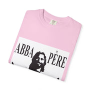 Unisex Garment-Dyed T-shirt with Abba Père Atom Inspired Graphic