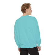 Retro Garment-Dyed Sweatshirt with 'Abba Père' Design